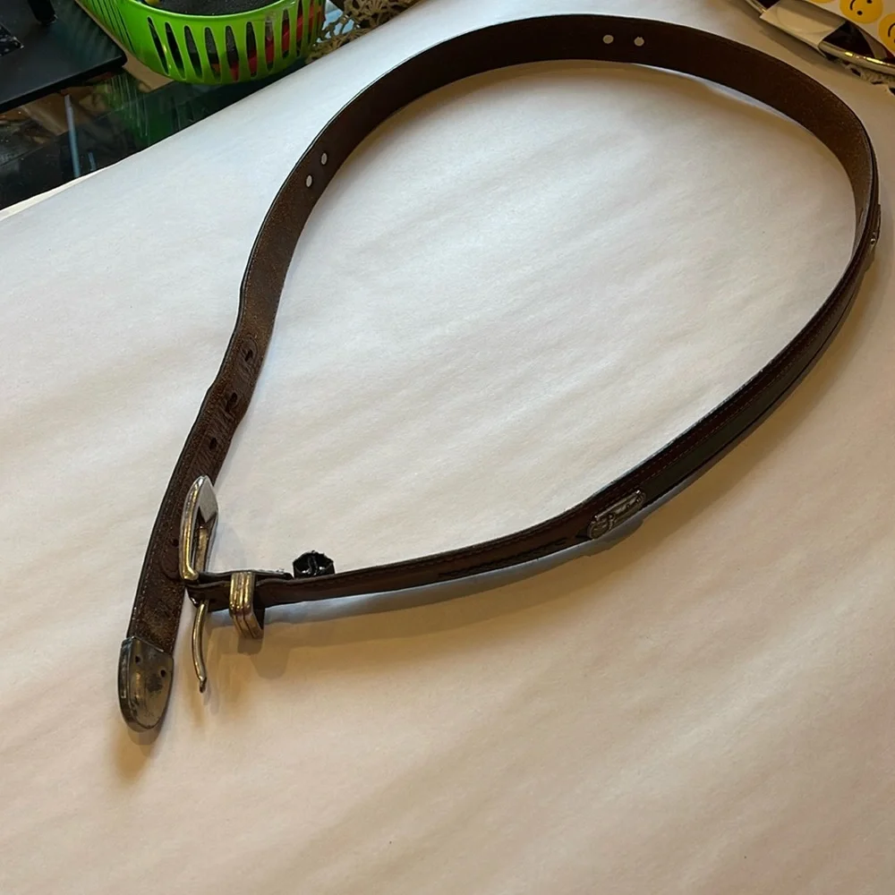 Onyx by Brighton Men’s Leather Belt – Golf Theme, 46” Long, Genuine Leather